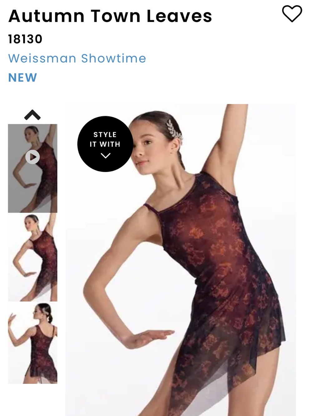 Weissman Burgundy and Black Floral Dance Dress
